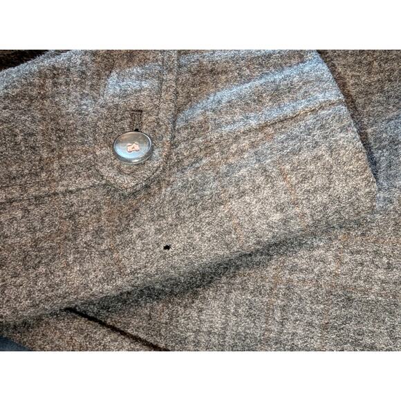 Vintage Thorobred Wool Overcoat Grodins  Skinner Satin Rayon Lining 48 - Picture 6 of 10